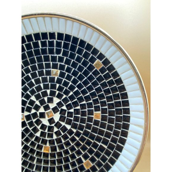 Mosaic Tile Dish Console Bowl Mid-Century MCM Retro Vintage 12” - Picture 9 of 12